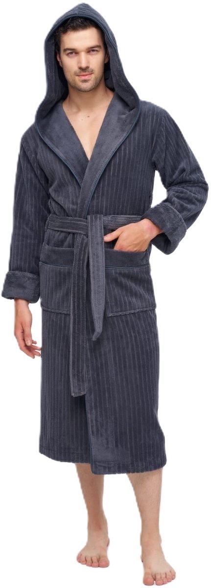 Heren Badjas Alek / Antraciet / XXL