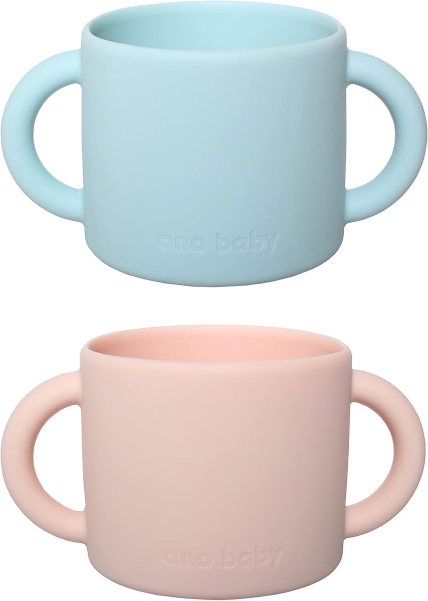 Siliconen bekers 2-pack - dubbelhandig - BPA-vrij - ideaal voor zelf drinken - SnelShoppen