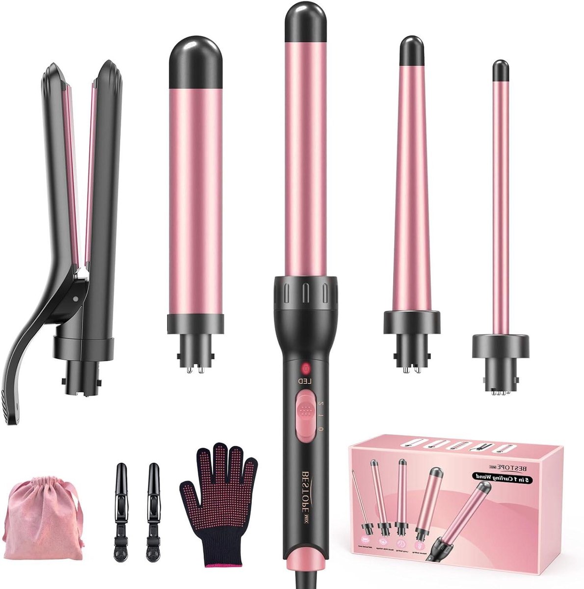 Krultang Set - Haar Styler - Verschillende Looks - Keramische Technologie - 10-32 mm - Zwart