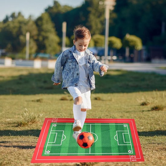 Voetbalmat - antislip - schokdempend - trainingsmat - 60 x 90 cm - training voor kinderen - met voetbalsokken - voor voettraining — afbeelding 2