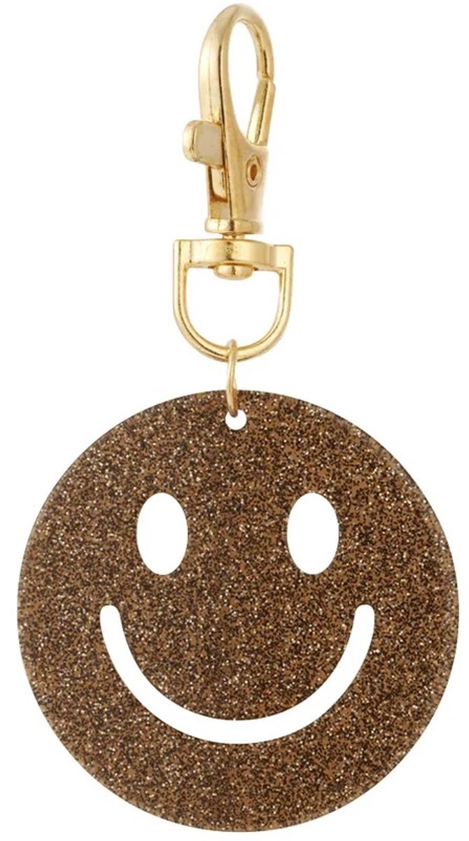 Sleutelhanger - Smiley - bruin