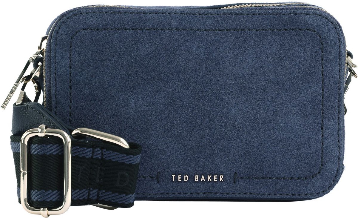 Ted Baker Leren schoudertas Shayann Webbing Suede Crossbody Camera Bag Dark - Blue donkerblauw