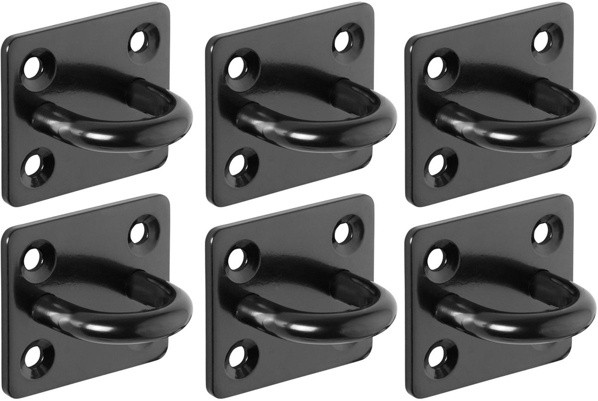 6 x sjorogen 40x35 V2A roestvrij staal SS304 zwart
