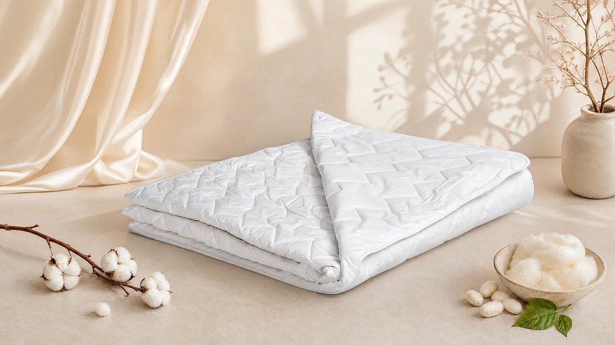 Zijden zomerdekbed SilkBreeze 240x200 - 100% natuurzijde vulling & Warmteklasse 4