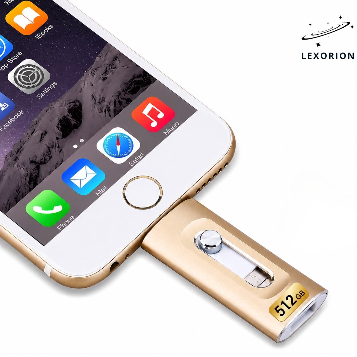 Lexorion Storage - USB Flash Drive - 512 GB Opslagcapaciteit - Geschikt voor iPhone - Plug & Play