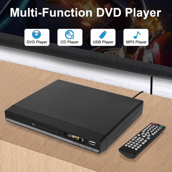 DVD Speler - Mediabox TV - Films Kijken - Regio Vrij - 1080P Upscaling - Zwart — afbeelding 3