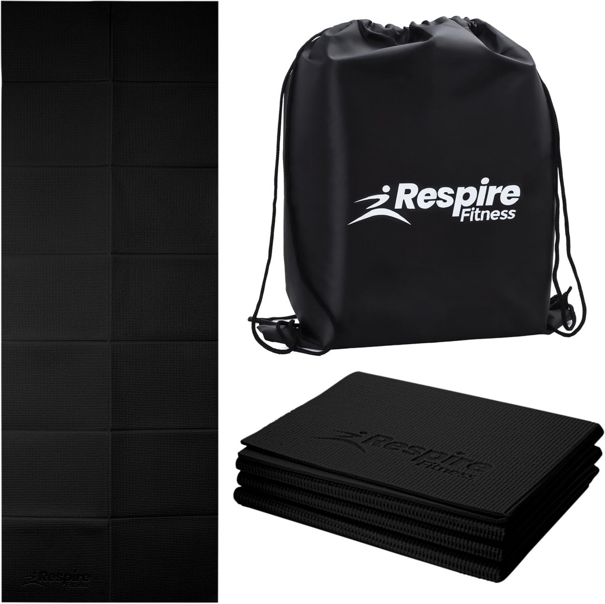 SnelShoppen - Lichtgewicht Opvouwbare Yogamat voor Reis, Antislip Draagbare Gymnastiekmat, Zacht en Ondersteunend, 3-Laags, Ideaal voor Fitness, Train