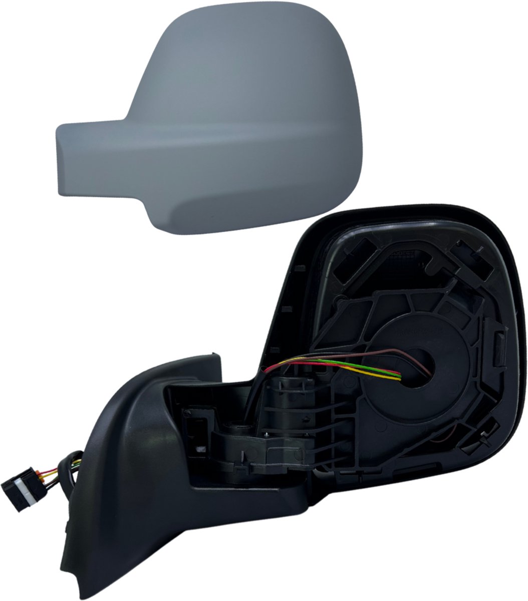 BILMAX Linker Buitenspiegel Vervanging voor Peugeot Partner-Rifter / Citroën Berlingo / Opel Combo / Toyota Proace City 2019–2023 / Fiat Doblo 2023–2026, Elektrisch Verstelbaar, Verwarmd, Gegrond, 5-Pins (Bestuurderszijde)