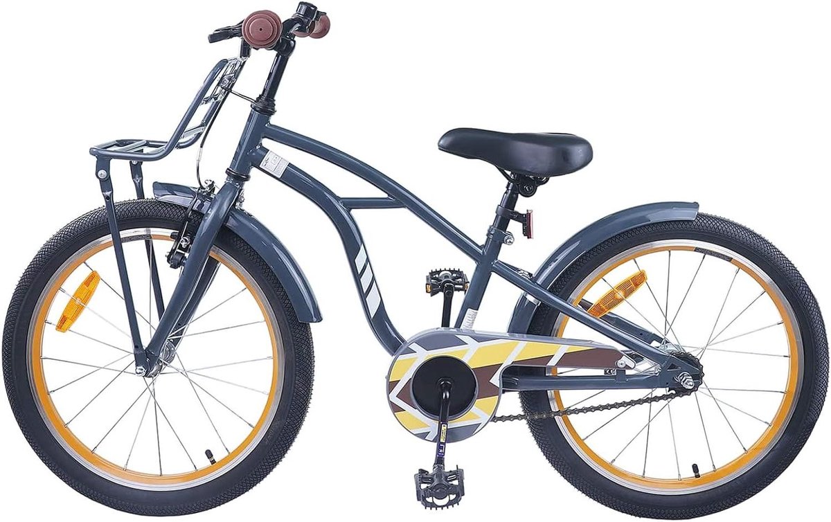 Kinderfiets sfiets sfiets Buitenspelen Stabiel Stalen Frame 18 inch Donkergrijs
