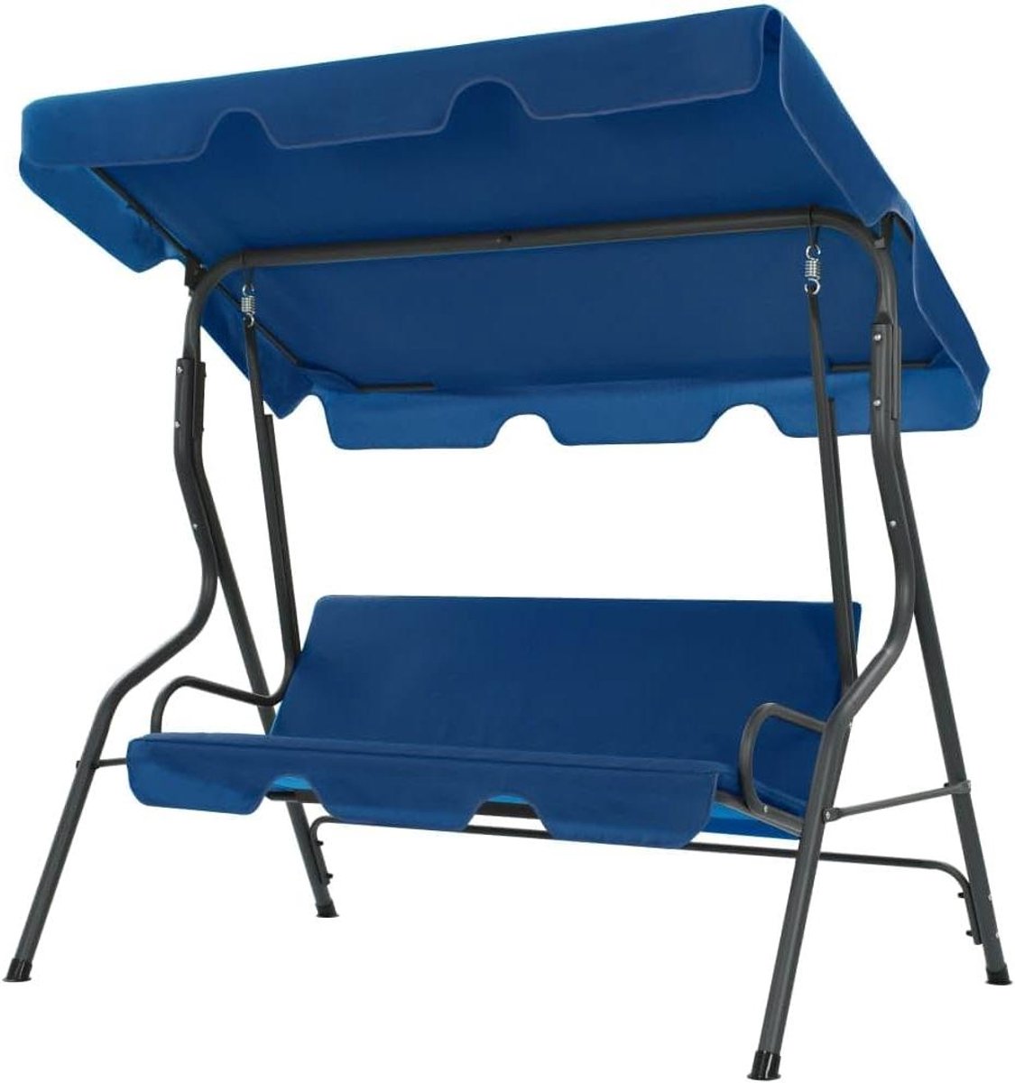 Schommelbank met dak - Tuinschommel buiten - Ontspannen in tuin - Waterbestendig polyester - 170 x 110 cm - Donkerblauw