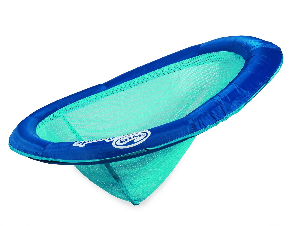 SnelShoppen - SwimWays Spring Float Papasan - Luxe drijvende stoel voor zwembad, comfortabel, opblaasbaar, geschikt voor volwassenen, kleurrijk, ideaa