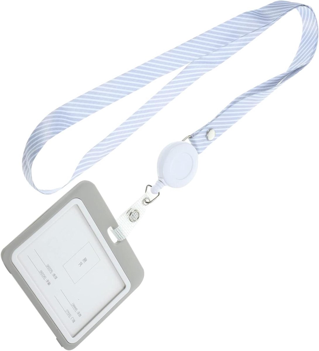 Badgehouders - Naamkaarthoesjes - Identificatie Tonen - Horizontaal Ontwerp - 10x8cm - Grijs