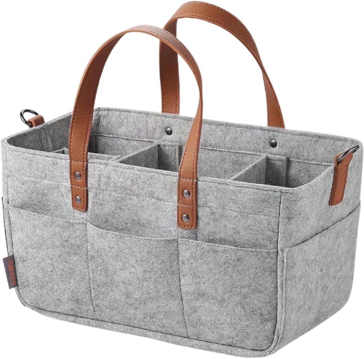 Luier Caddy Organizer - Baby Mand - Babybenodigdheden Opslag - Opvouwbaar Vilt Ontwerp - 33 x 18 x 15 cm