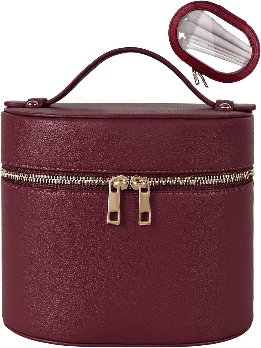 2-delige make-up tas set reis cosmetische tas met doorzichtige zak voor vrouwen