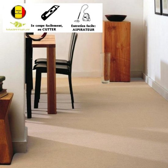 Naaldvilt Tapijt - Vloerbedekking Meter - Evenementen Aankleden - Brandvertragend B1 - 2 x 1 m - Beige — afbeelding 4