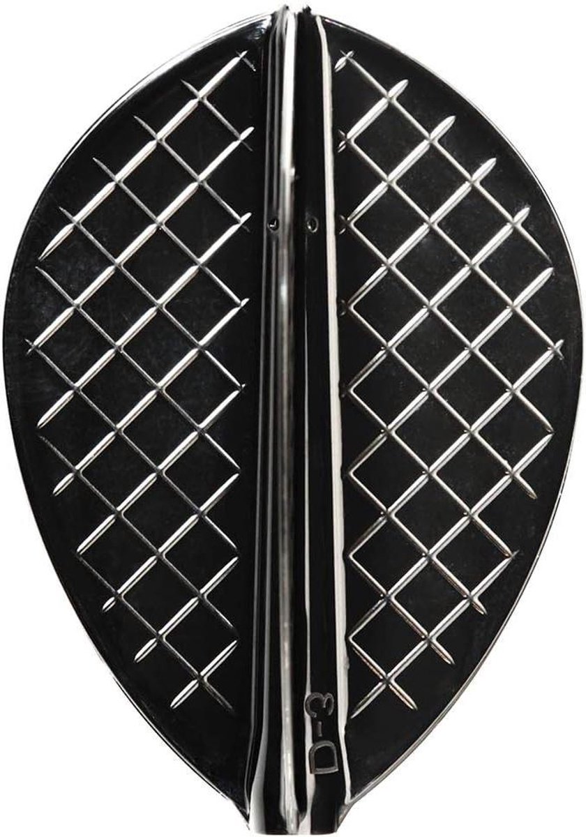 Dart Flights - Vleugels - Precisie Darts - Geometrisch Ontwerp - Set van 3 - Zwart