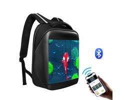 GYW LED Backpack B302 - Rugzak - Zwart - Animaties, Teksten, Foto's & GIF's - Bluetooth Verbinding - Personaliseerbaar Display