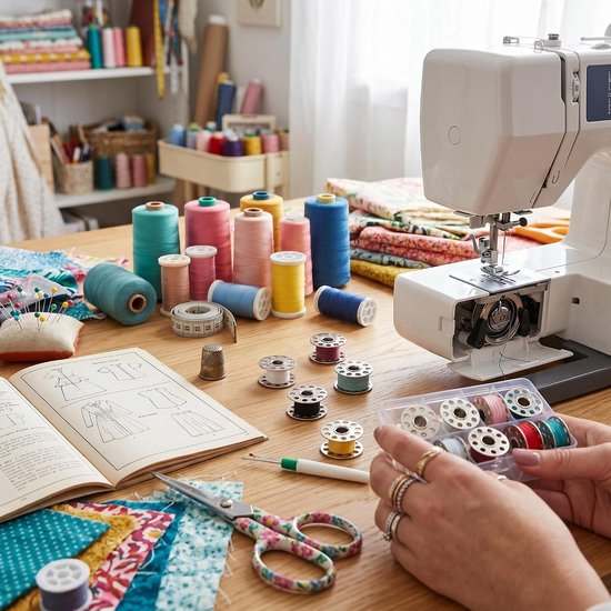 50-pack Roestvrijstalen Naaimachinespoel Kunststof Spoel Metalen Spoel Naaimachine-accessoires voor Huishoudelijke Naaimachine(Roestvrij staal) — afbeelding 3