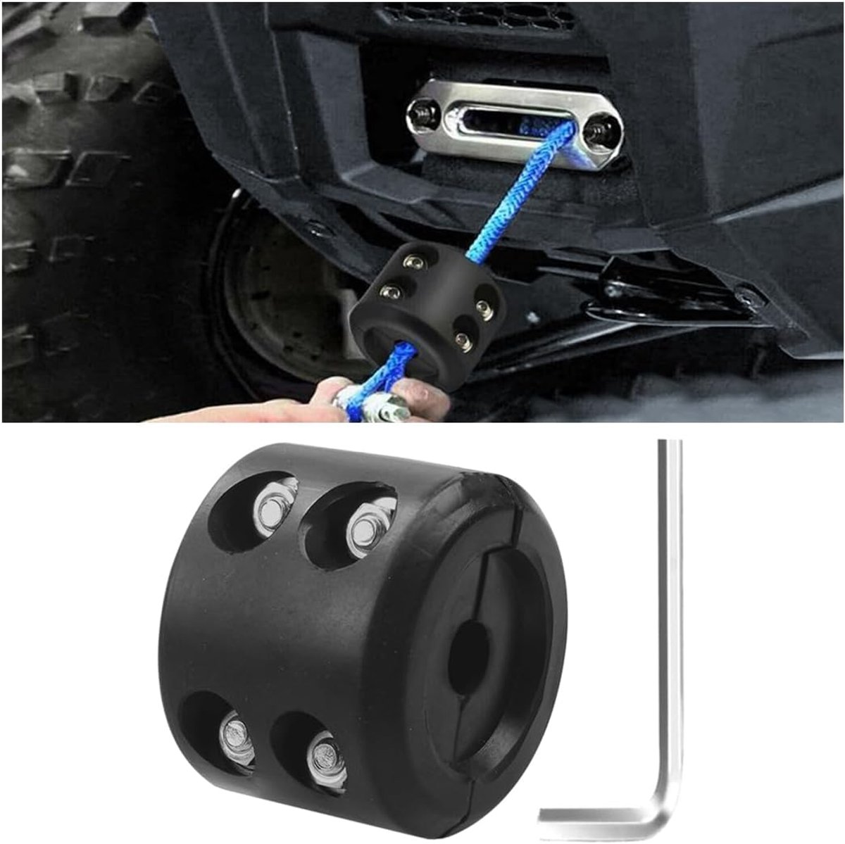 Winden kabel haak stopper, rubberen lier kabelstopper kabelbescherming, lier touw lijn Saver voor ATV UTV, kabelstopper lier kussen touw haak stopper voor voertuig