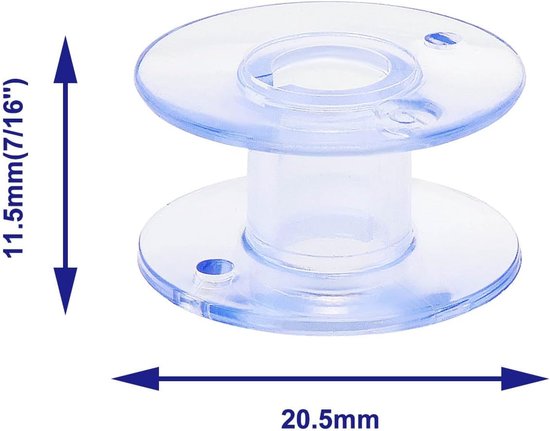 20 stuks 11,5 mm (7/16 inch) naaimachine klossen compatibel met Brother naaimachine en andere thuis naaien borduurmachines onderdeelnummer XA5539-151 — afbeelding 3