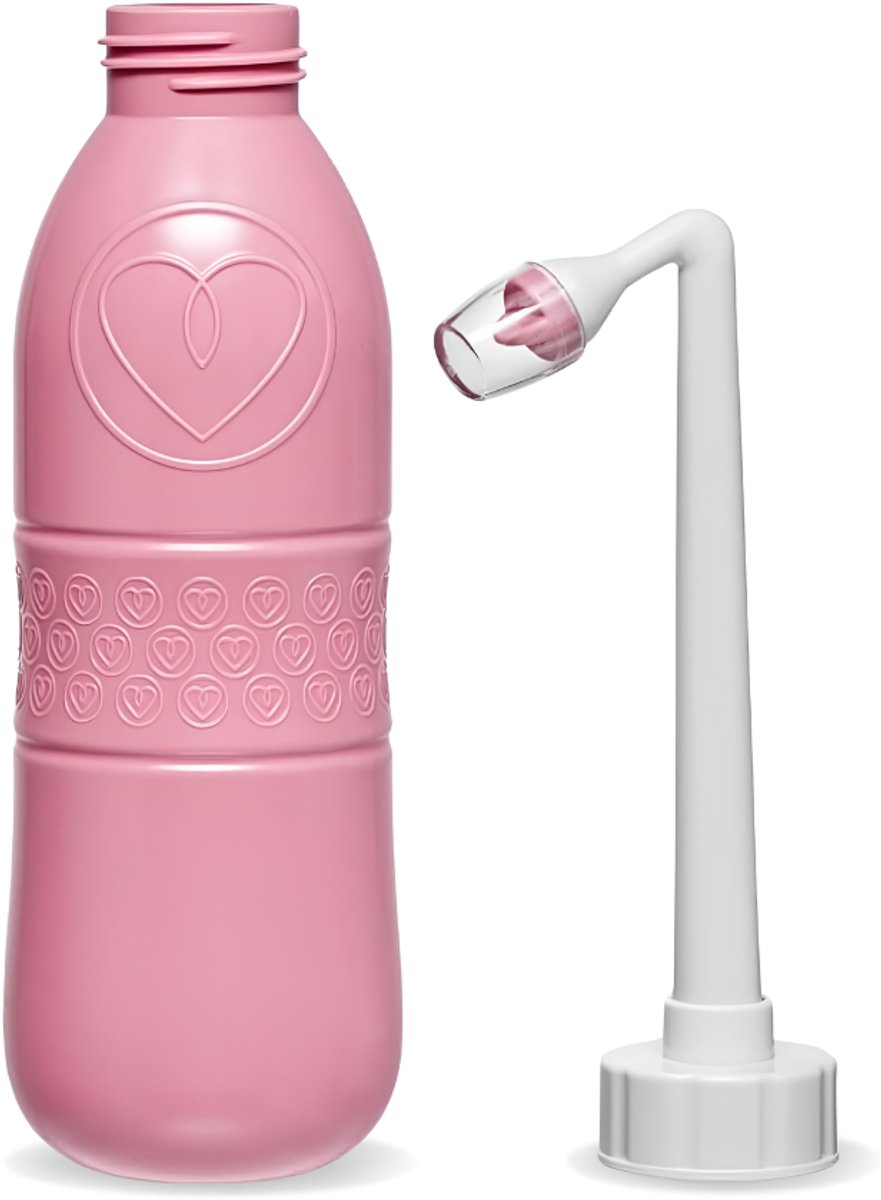 JCP® Peri Bottle - Vaginale Douche - Draagbare Bidet - Roze - 8cm x 8cm x 24cm