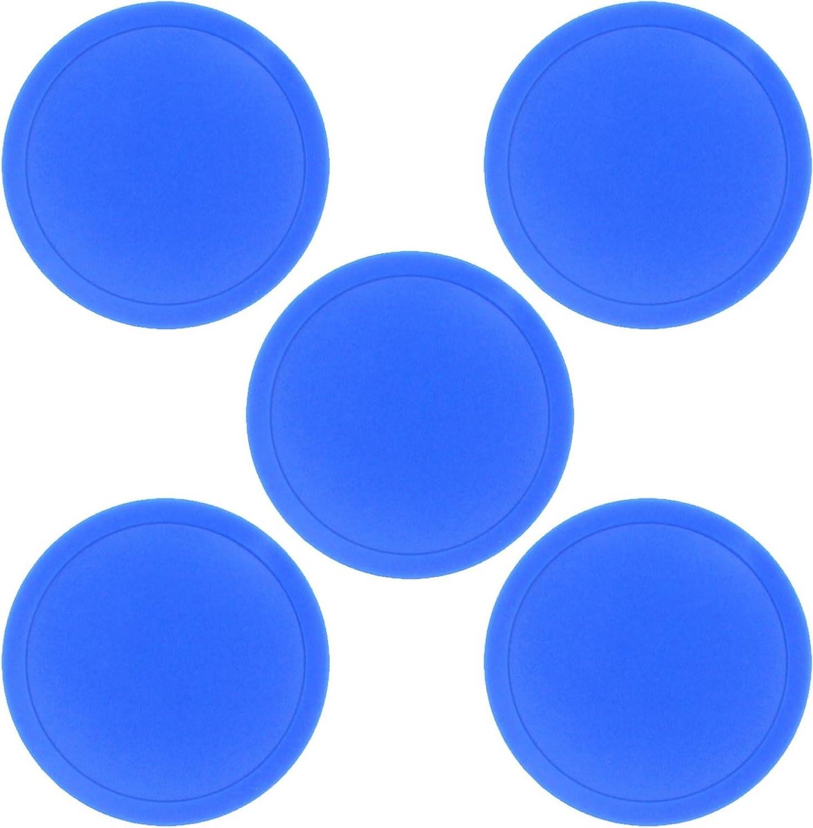 Air Hockey Pucks - Vervangende Pucks - Tafelspel - Slijtvast Materiaal - 75 x 6 mm - Blauw