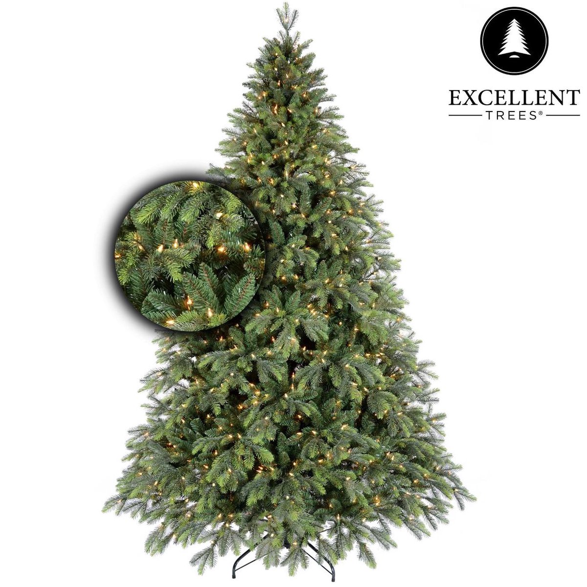 Excellent Trees® Kerstboom LED Kalmar 240 cm - met 610 Lampjes - ⌀157cm - 240cm – foto 3
