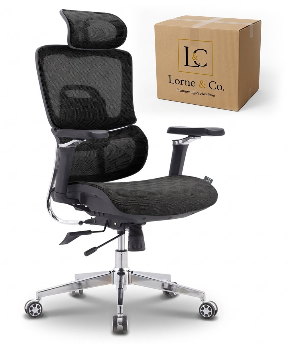LornePro Ergonomische Bureaustoel - Gamestoel - 6...