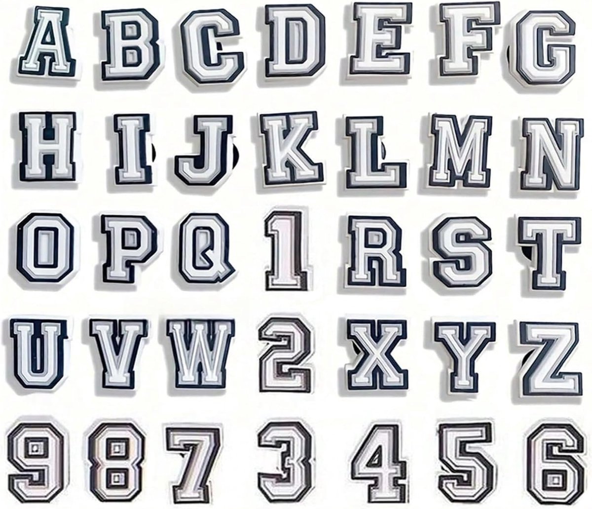 Numbers Schoen Decor, 3D Sport Bal Schoen Charms, klomp Charm Alfabet, Ik Liefde Hart Multipacks Schoenen Decoratie Sets