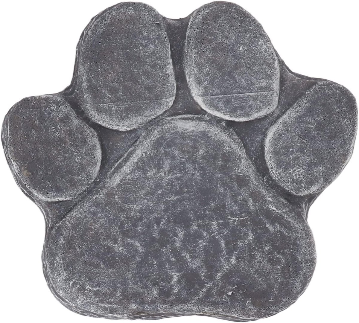 Pet Memorial Stone, Dog Paw Pawprint Shaped Grave Marker Garden Stone voor Outdoor Gazon Patio(Steengrijs)