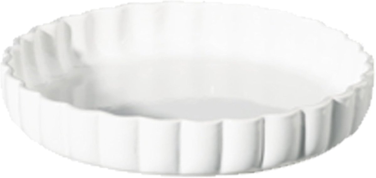 Grande keramiek fruittaartvorm, glanzend wit, 28 x 28 x 5 cm, 5014147