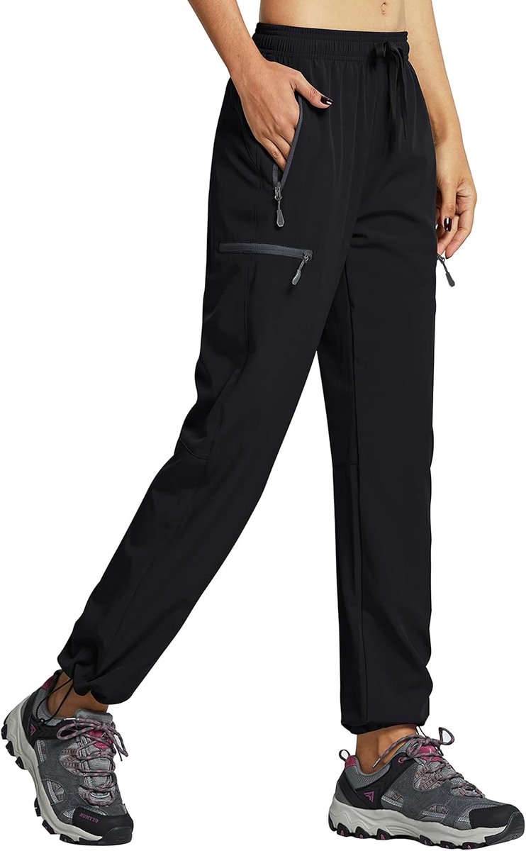 Wandelbroek Dames Lichtgewicht Snel Droge Broek Atletische Workout Casual Outdoor Broek Zakken