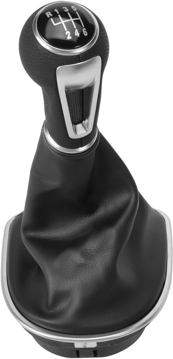 Schakelknop met 6 versnellingen, zwart, geschikt voor Seat Altea (2004-2010), Altea XL (2006-2015), Leon II (2005-2012), Toledo III (2004-2009)