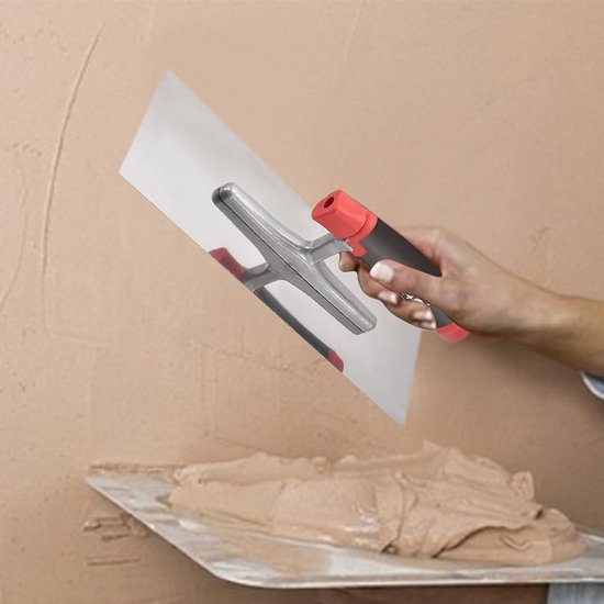 Metseltroffel - Pleistertroffel Voegtroffel - Metselwerk Afwerken - Roestvrij Staal - 30 cm - Zilver — afbeelding 2