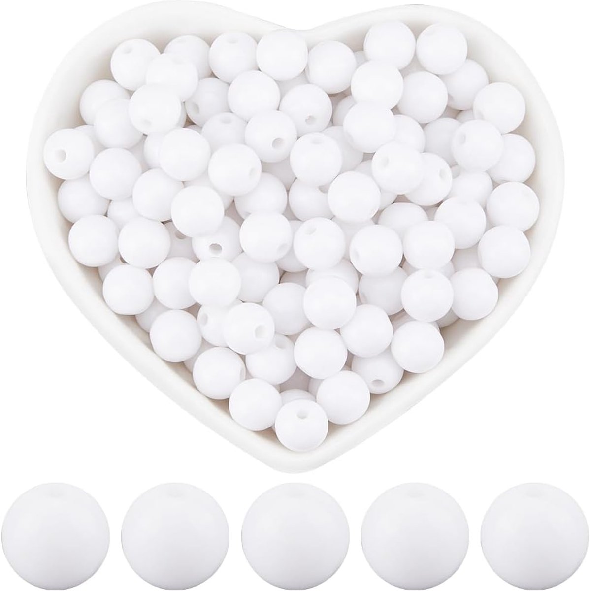 Kralen bulk kleine gladde ondoorzichtige spacer kraal sieraden plastic bal losse kralen voor sieraden maken armbanden kettingen oorbellen benodigdheden