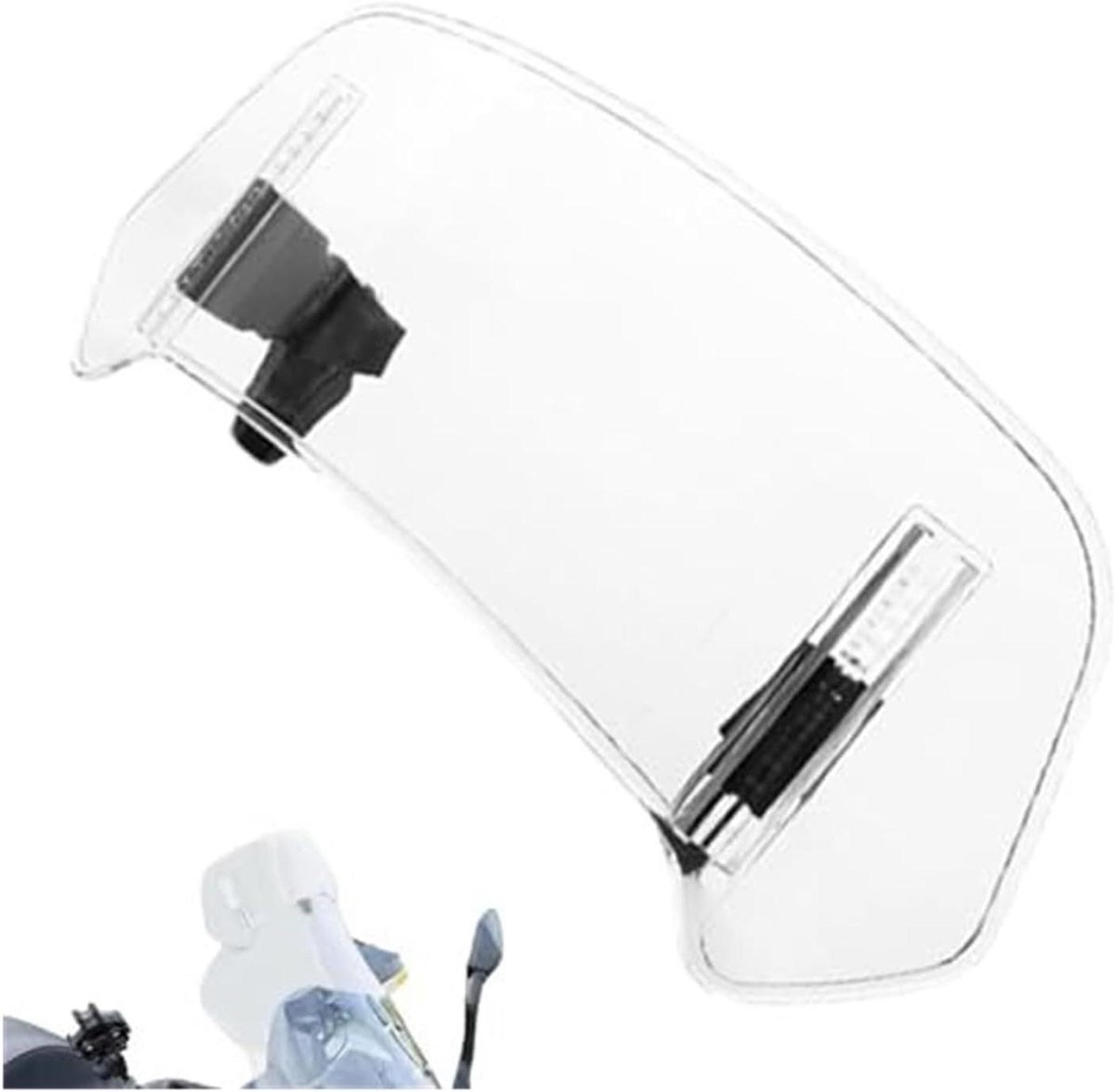 Motorfiets Windscherm Verlenging - Winddeflector Scooter - Comfortabel Rijden - Verstelbare Positie - 30x18 cm - Transparant