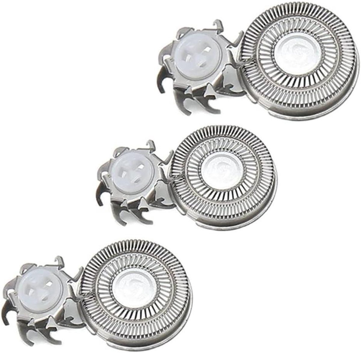Scheerapparaat Mesjes - Vervangende Scheerkoppen - Dagelijks Scheren - Universele Pasvorm - 20 mm Diameter - Zilver