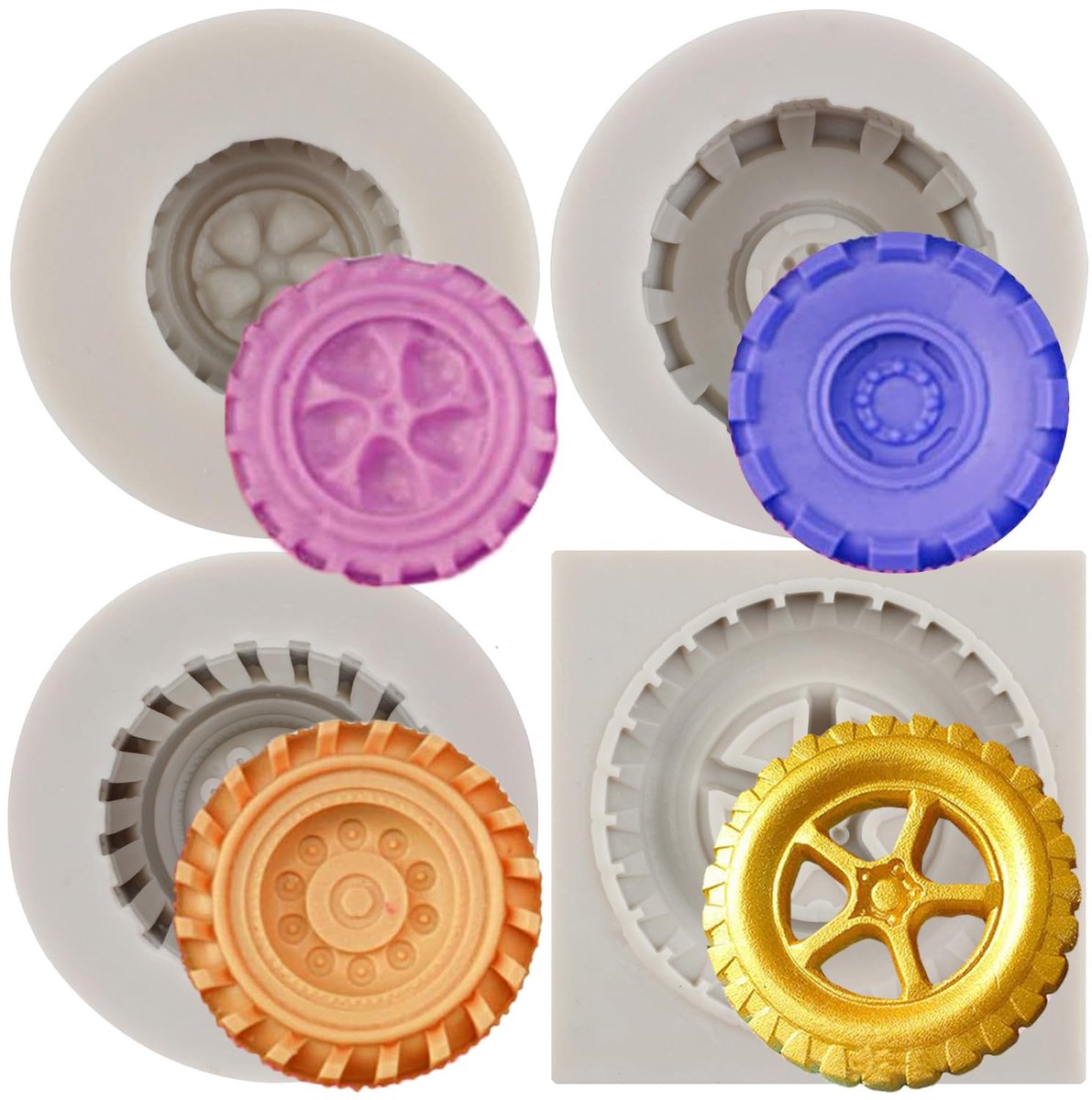 Fondant mal voor taart decoratie kauwgom pasta cupcake topper snoep chocolade polymeer klei set van 4