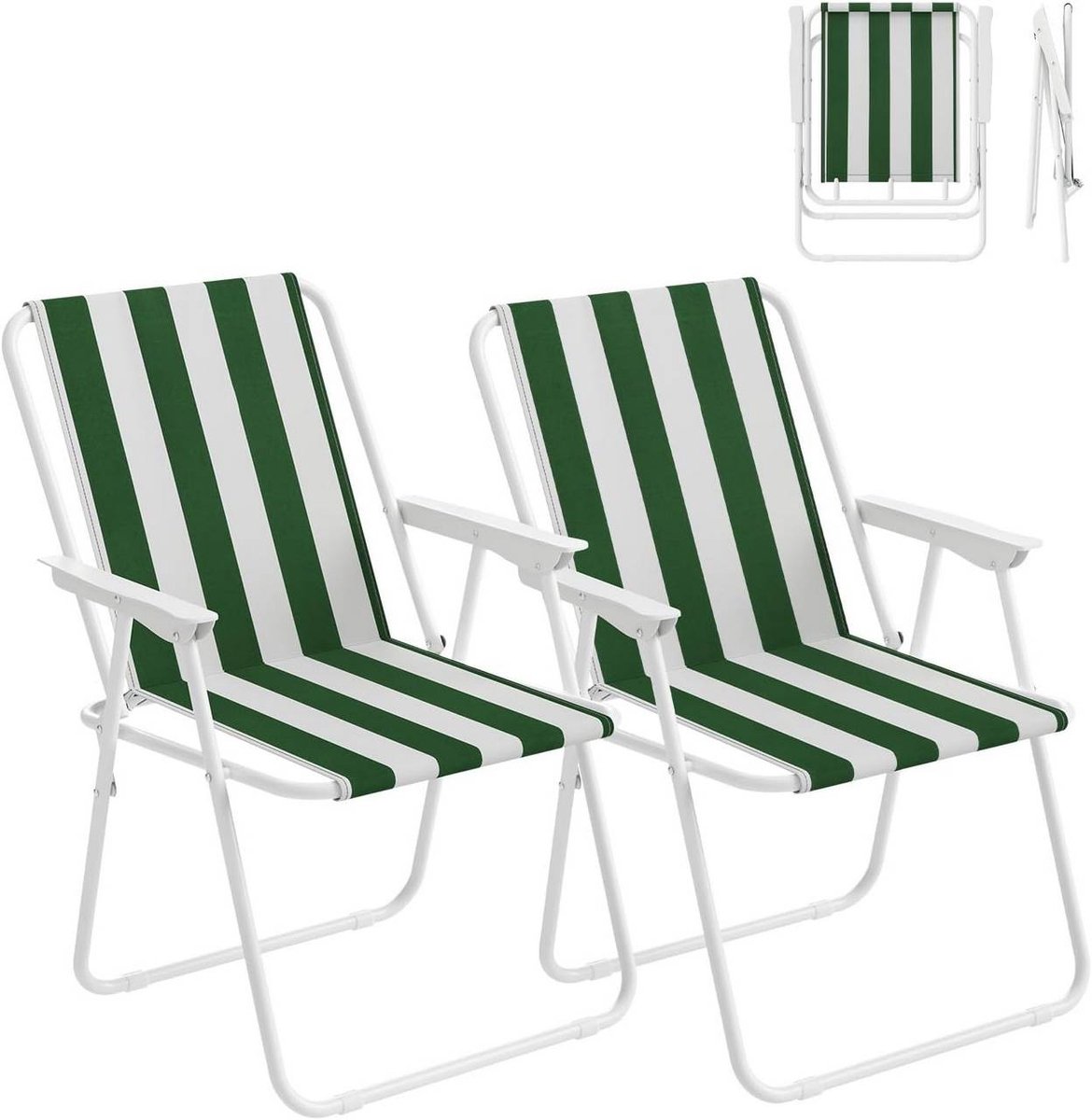 SureDeal® - 2 - Vouwstoel lichtgewicht - Visstoel - Armleuningen - Strandstoel vouwkruk