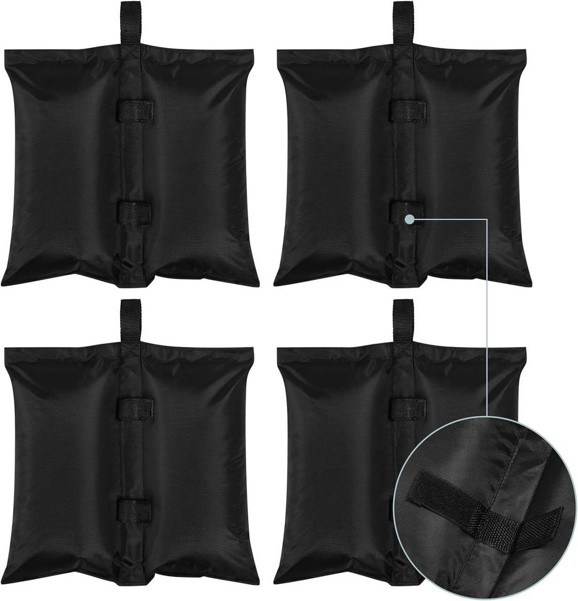 SureDeal® - Tuinhuisje - Gewichten - Zandzakken - Tent - Partytent - Parasol - Zwart - 37x41,5x34 cm