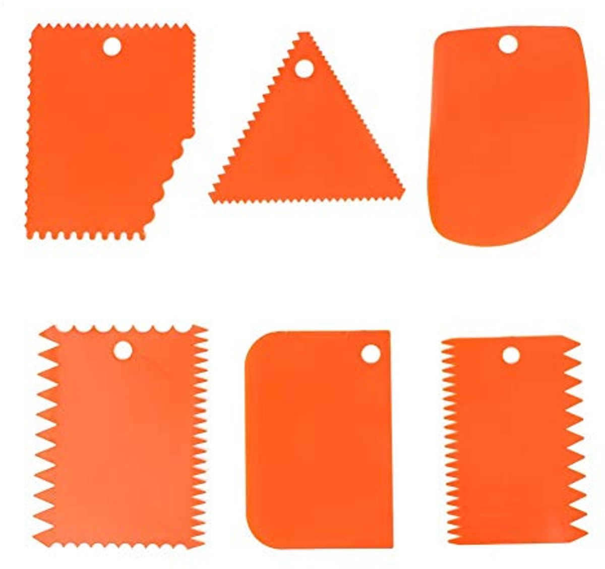 6 Stks Plastic Klei Schraper Handvat Gesneden Klei Sculptuur DIY Tool Pottenbakkerij Klei Schraper Keramische gekartelde Gereedschap
