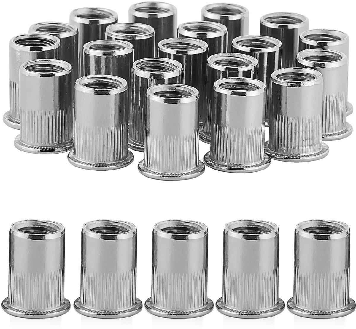 20 stuks klinkmoeren M12 roestvrij staal, klinkmoeren M12 roestvrij staal intrekbare moeren, draadklinkmoeren, klinkmoeren voor metaal en kunststof