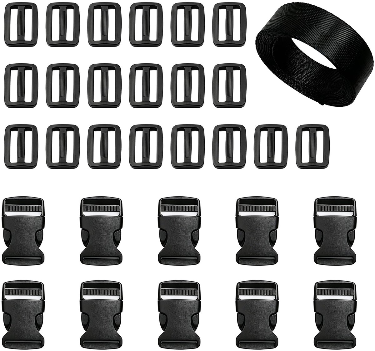 Gespen, 20 stuks kunststof gespen, clip voor riem, riemsluiting en gesp, rugzak, riemtas, snelsluiting voor doe-het-zelf, halskettingen.