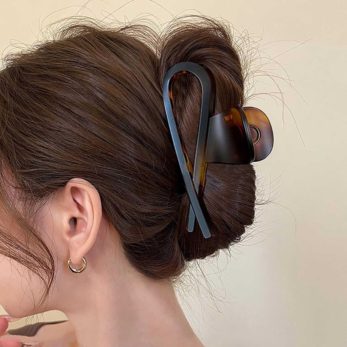 Haarklauw dikke clip enorme klauw clip bruin kunststof haarspeld acryl mat haarspeld antislip haarspeld accessoires voor vrouwen hoofddeksel
