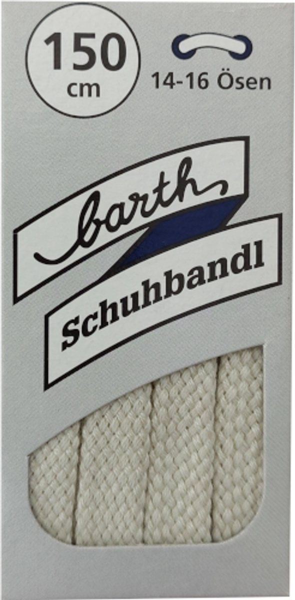 Barth Veter - Creme - Plat - Lengte 150 cm - Breedte 9 mm - Schoenveter
