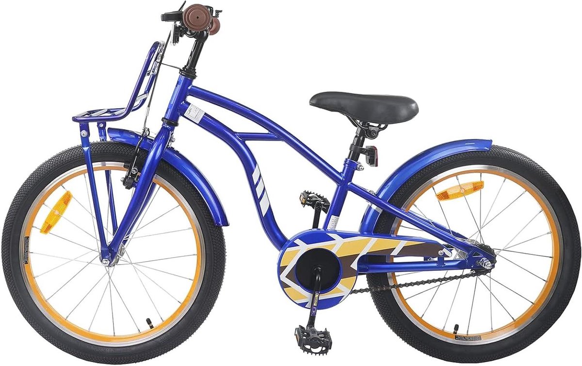 Kinderfiets sfiets sfiets Buiten Spelen Robuust Stalen Frame 22 inch Donkerblauw