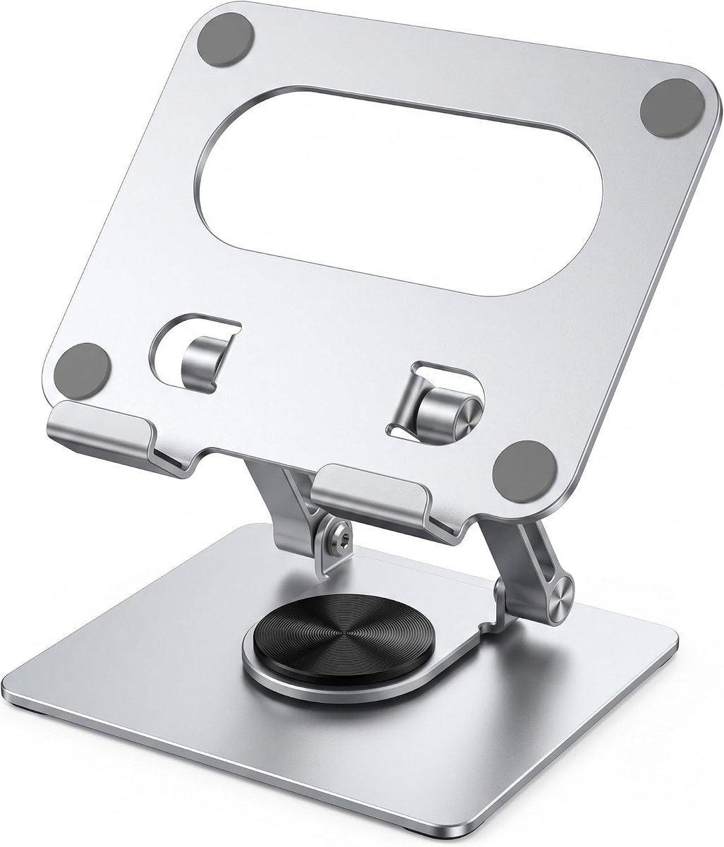 Bobypet Tablethouder - 360 Graden Draaibare Tablet Standaard - Opvouwbare Aluminium Telefoonhouder - Verstelbare Bureau Houder voor 4.7 tot 15 Inch Apparaten