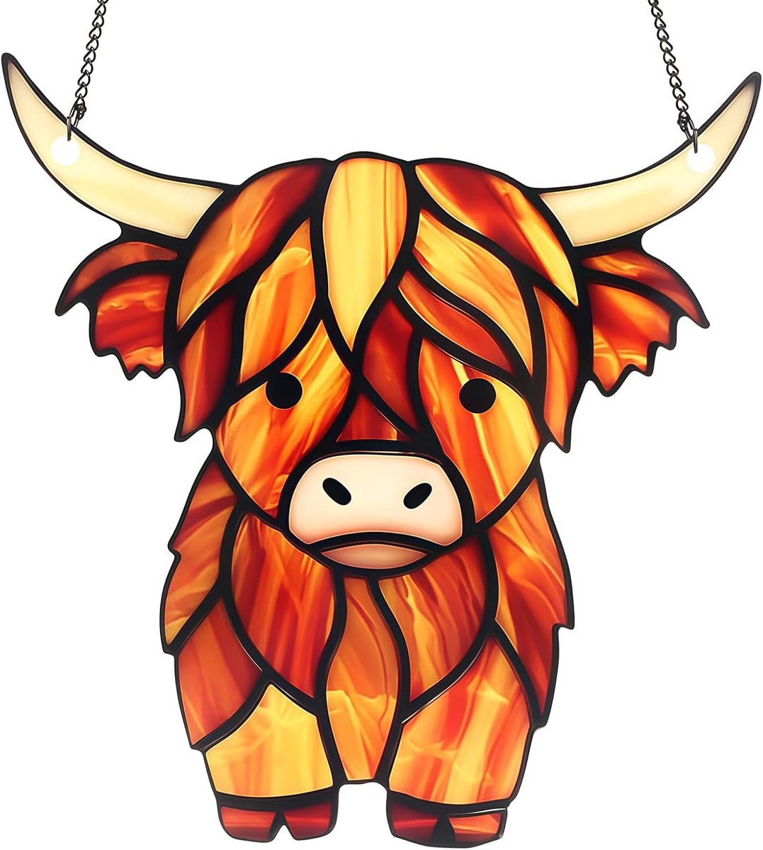 Highland Cow Zonnevanger, Raamdecoratie, Knutselset, Acryldecoratie, Zonnevanger, Raamhanger