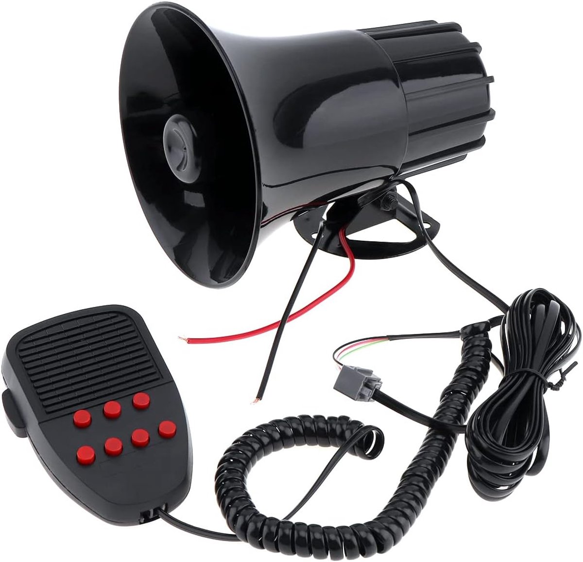 ePatchChina Luide 12 V-sirene, voor auto's, bestelwagens, vrachtwagens, motorfietsen, boten, waarschuwingsalarm met 150 dB en 100 W luidsprekers