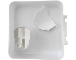 3 Delige Set Lekbak Wasmachine 17,8x17,8cm Wit - Universele Opvangbak voor Wasmachine & Vaatwasser - Onderdelen Voor Wasmachines - Lekbak - Eenvoudig te Reinigen - Morsbescherming - Beschermt Vloer & Meubels tegen Waterschade